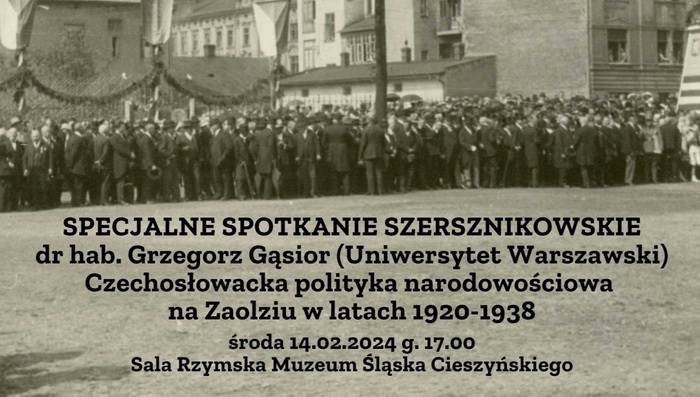 Wykład: Czechosłowacka polityka narodowościowa na Zaolziu w latach 1920-1938